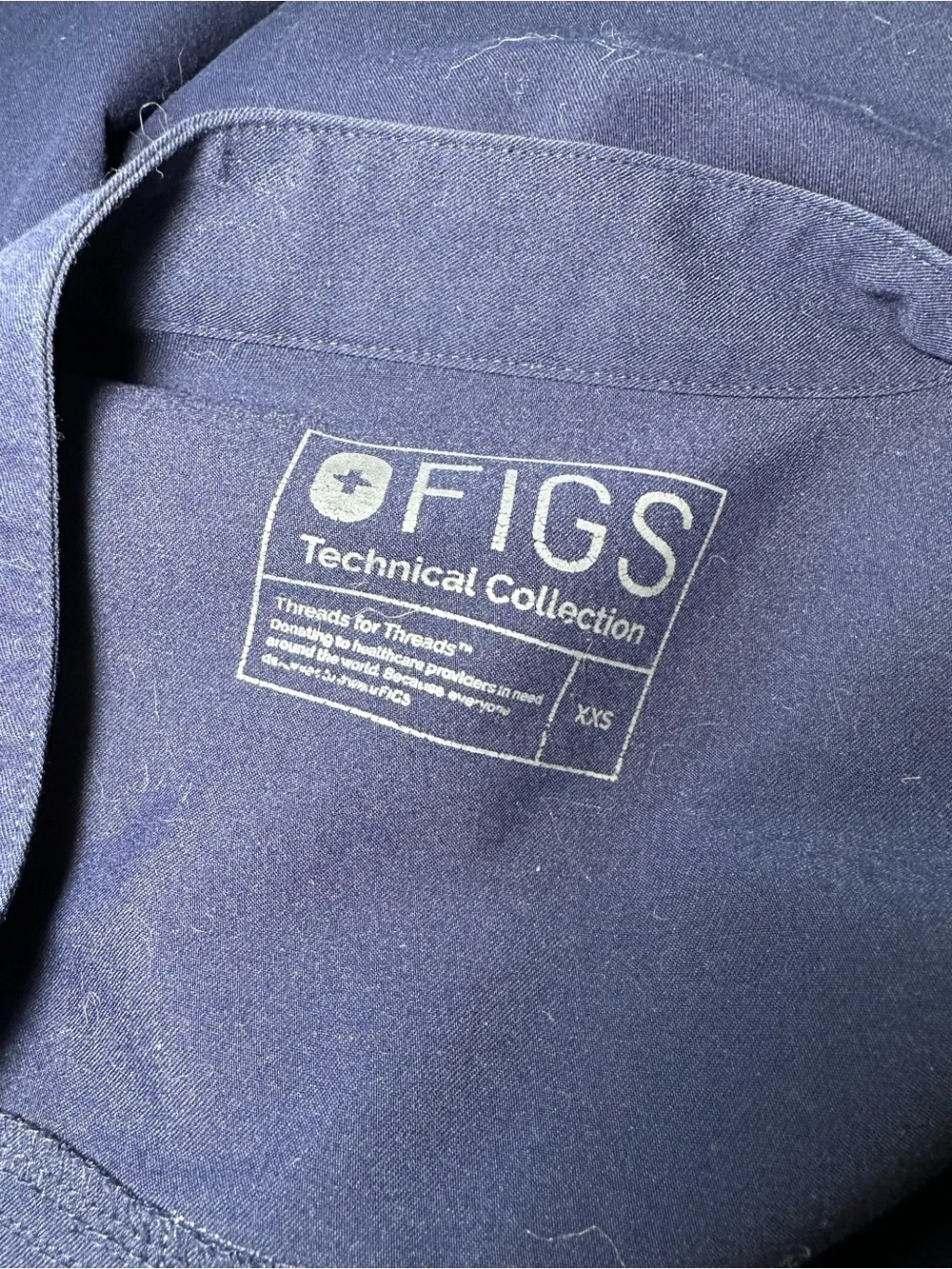 FIGS Navy Scrub Set | Rafaela Mandarin Collar Top XXS + Zamora Joggers XS Petite